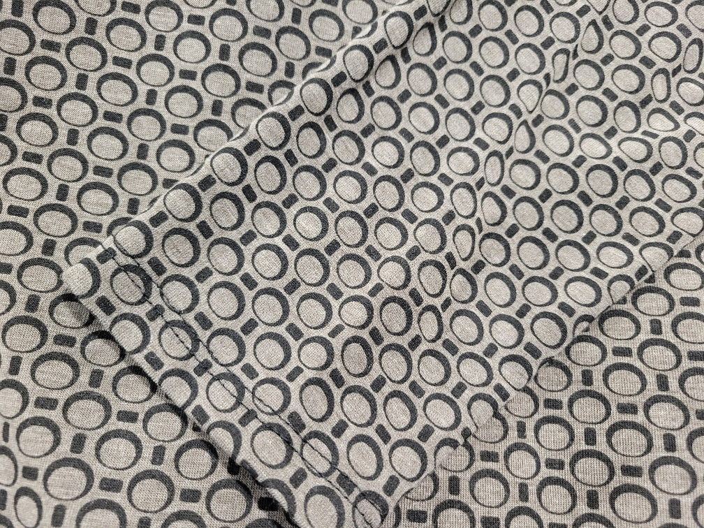 High Low Black Grey Print Dress