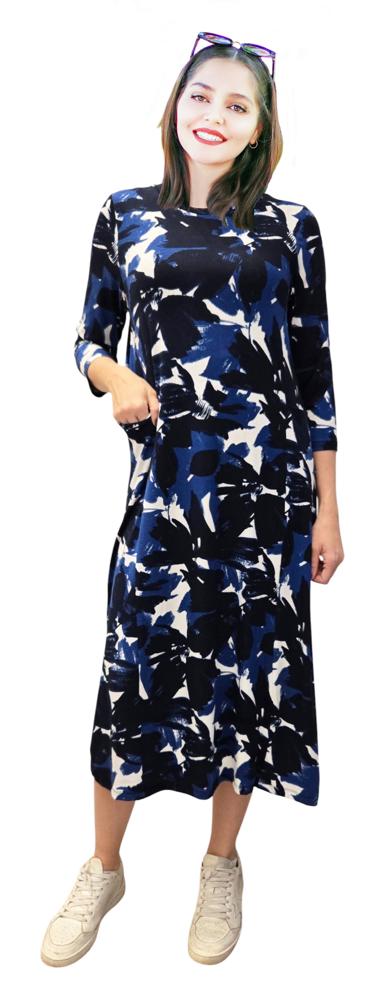 Abstract flowy dress MODEST4YOU Abstract flowy dress MODEST4YOU