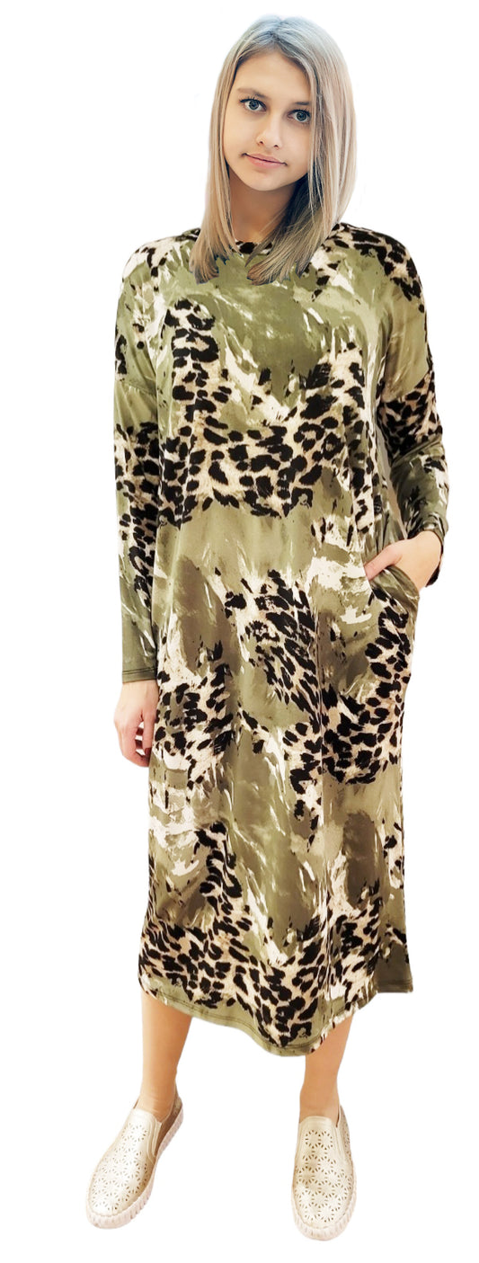 Long Animal print  Dress