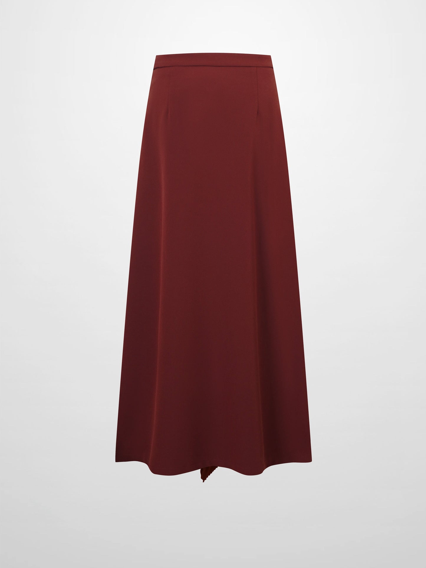 Side Ruffle Skirt-Burgundy