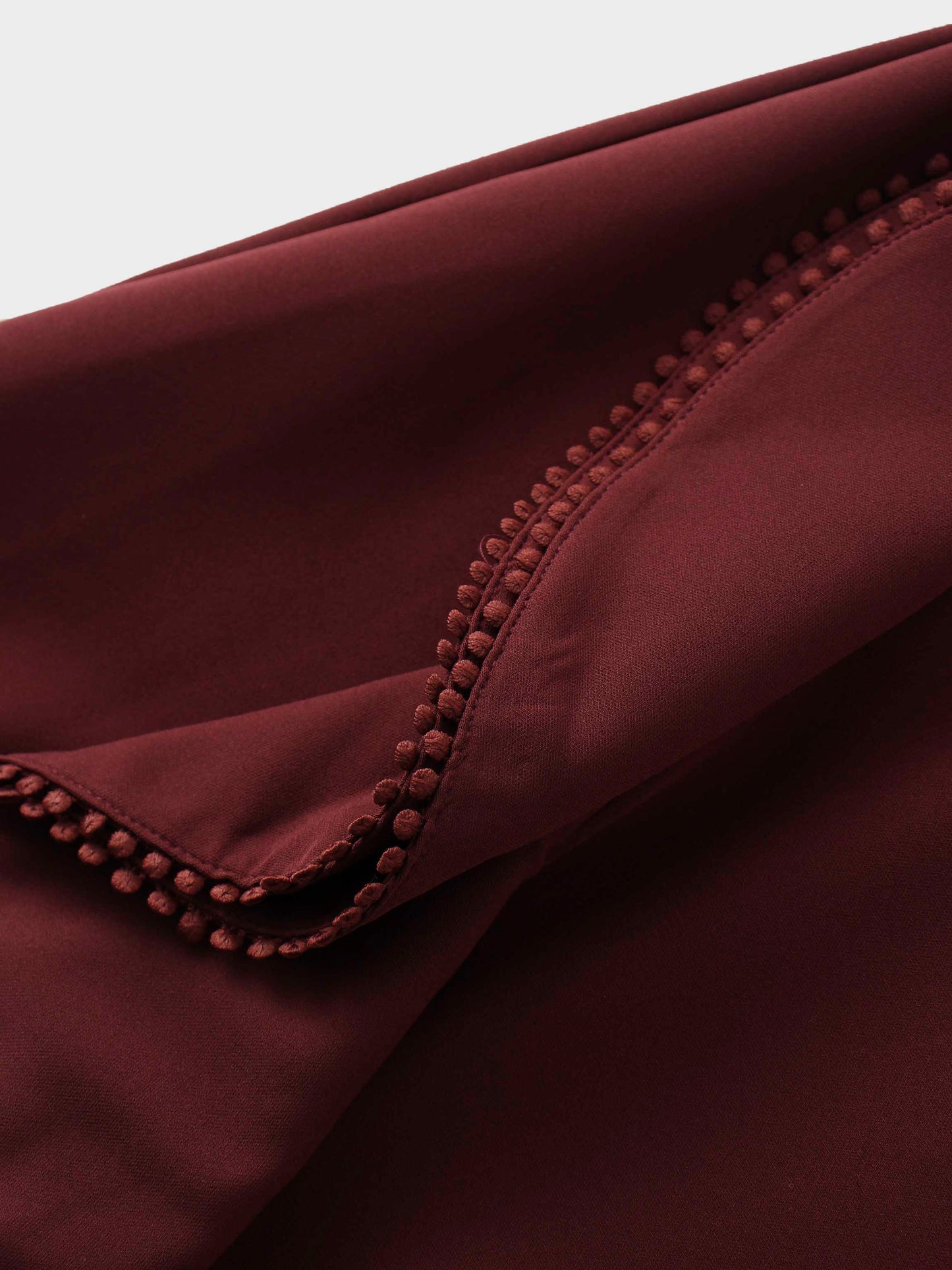 Side Ruffle Skirt-Burgundy