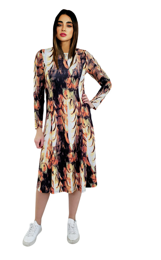 Flowy Tie Dye Print Dress
