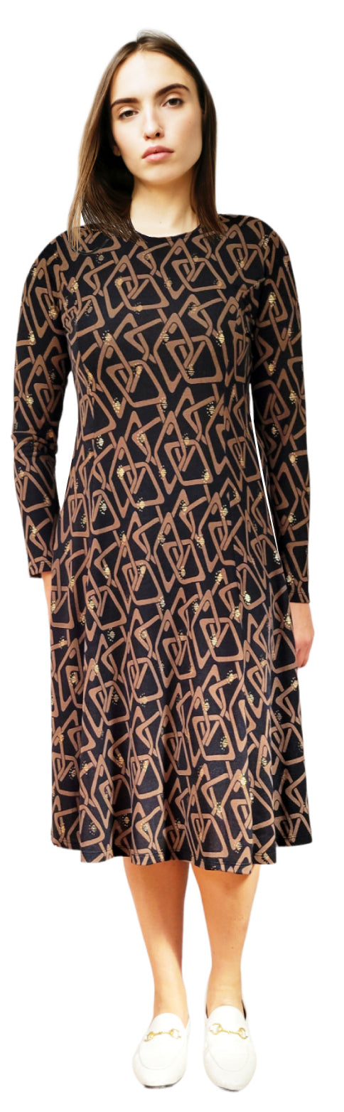 Goldy Flowy Dress