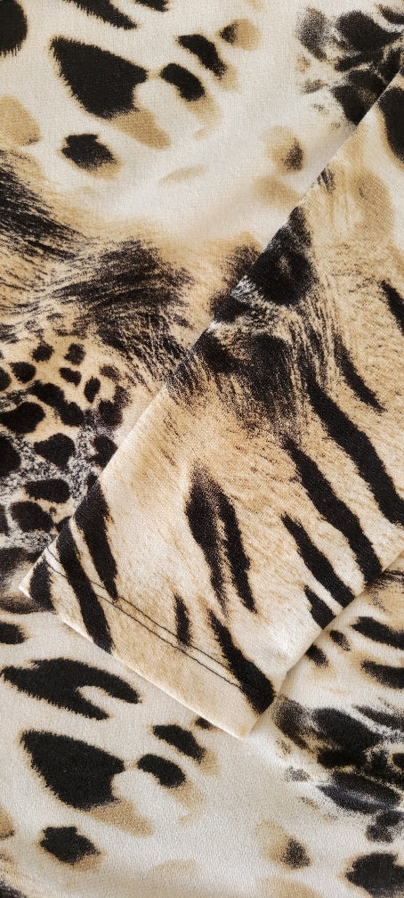 Animal  Print High Low Dress