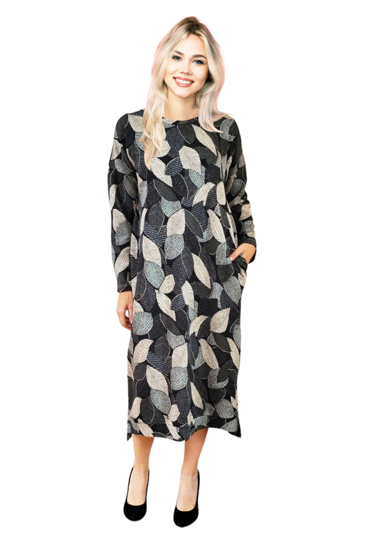 Jacquard Knit High Low Dress