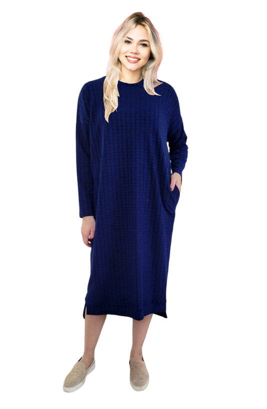 Warm Jacquard High Low Dress